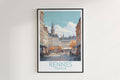 rennes travel poster hanged on the wall france