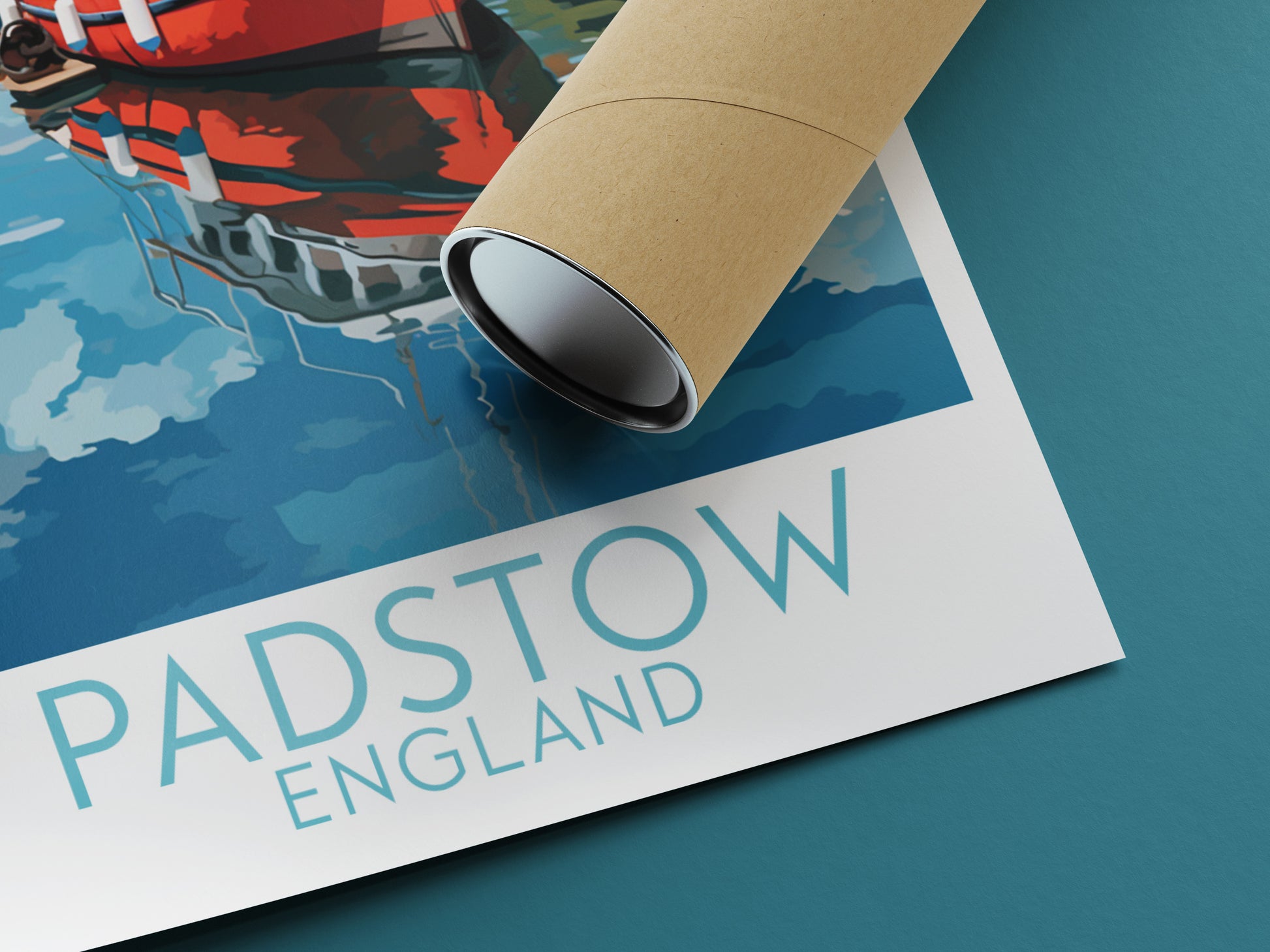 padstow travel poster rolled england