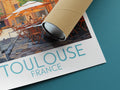 toulouse travel poster rolled france