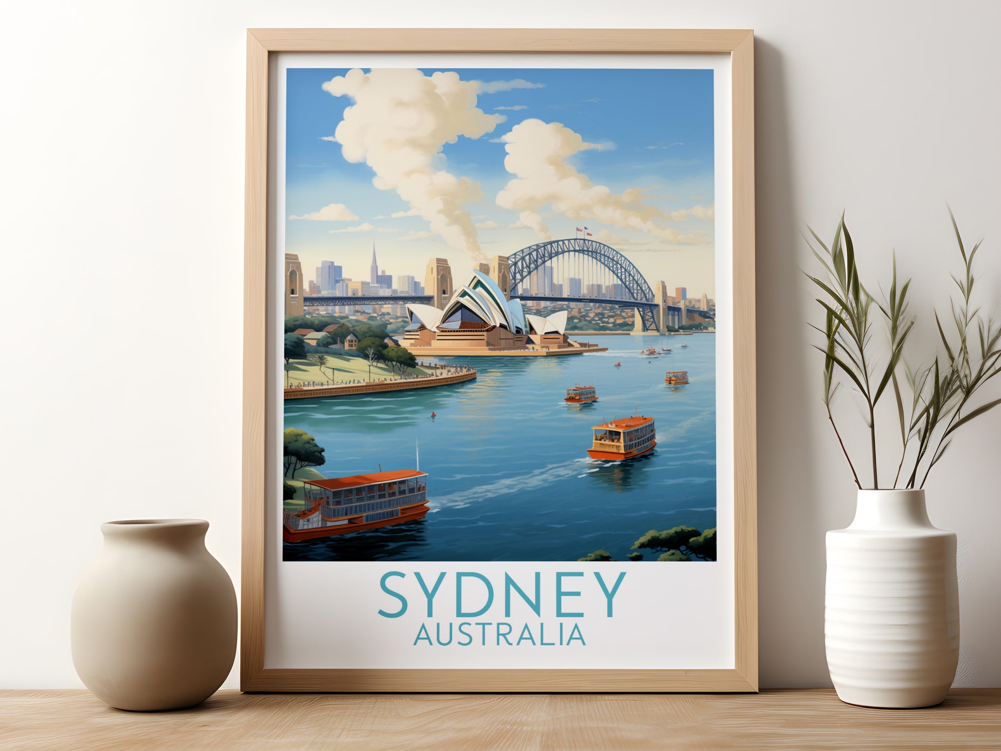 sydney travel poster for kitchen australia