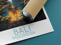 bali travel poster rolled indonesia