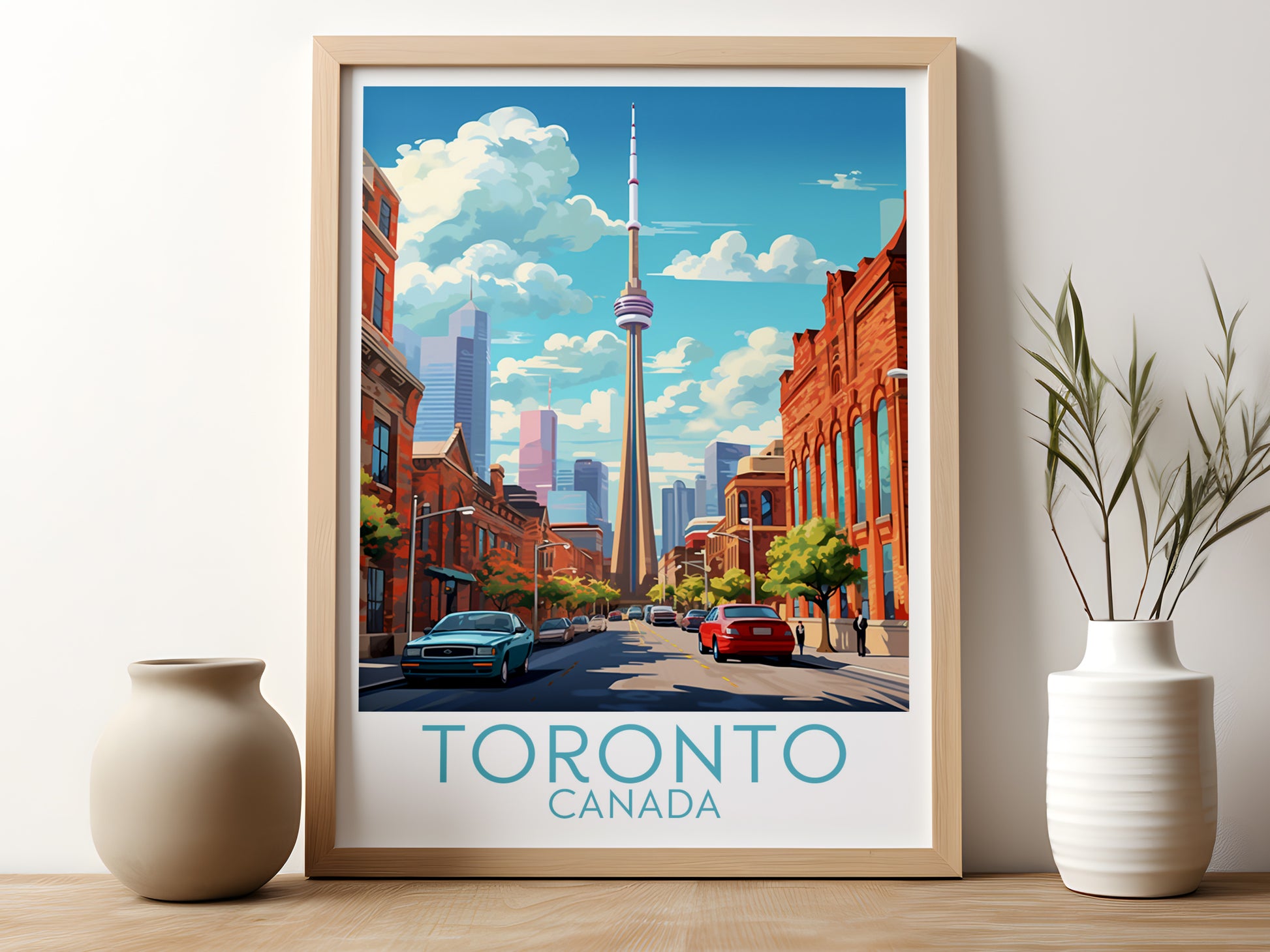 toronto travel poster for kitchen canada