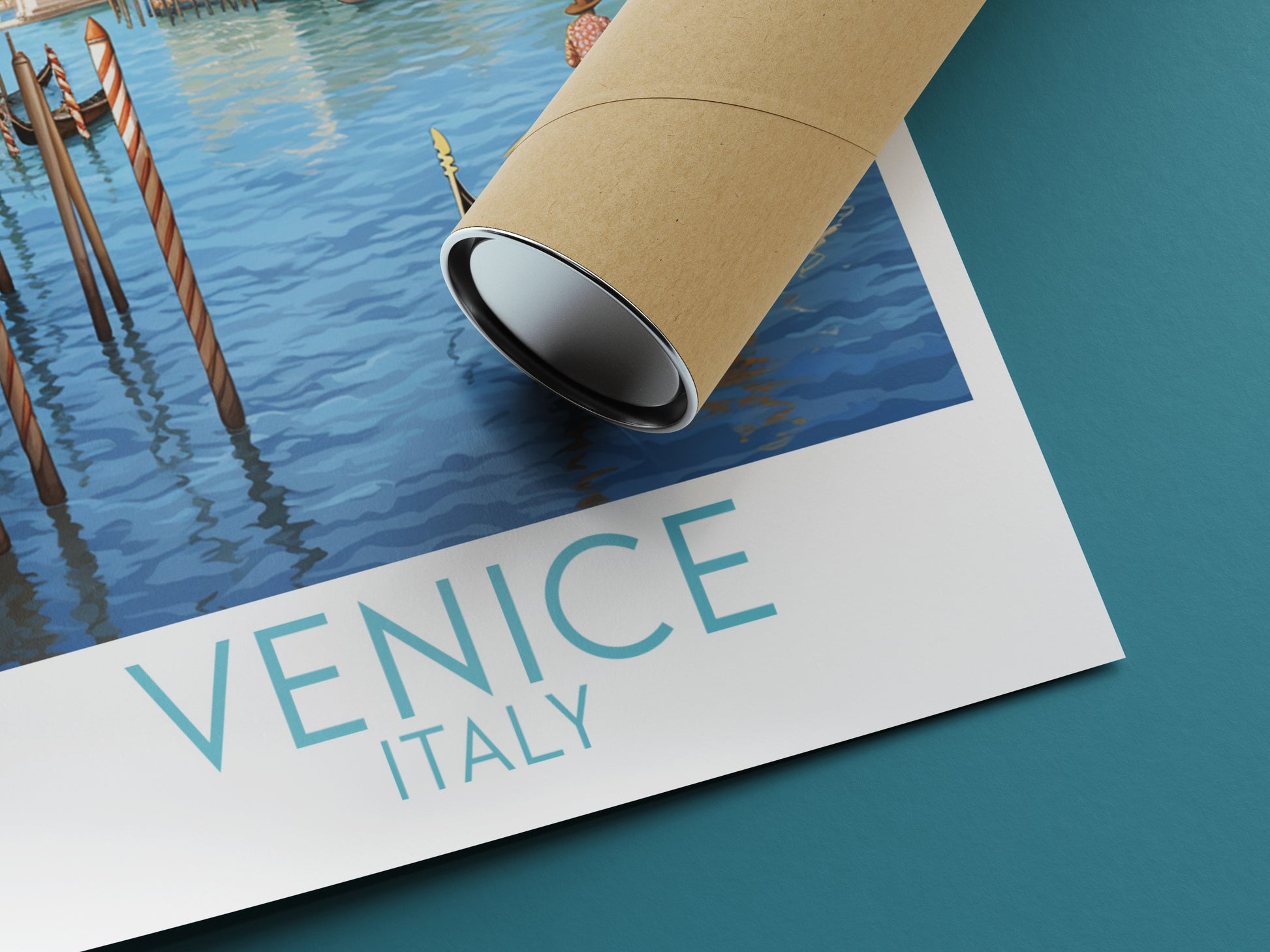 venice travel poster rolled italy