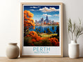 perth travel poster for kitchen australia