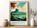 mauritius travel poster for kitchen indian ocean