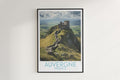 auvergne travel poster hanged on the wall france