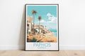 paphos travel poster on the ground cyprus