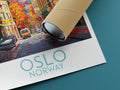 oslo travel poster rolled norway