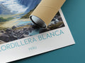 cordillera blanca travel poster rolled peru