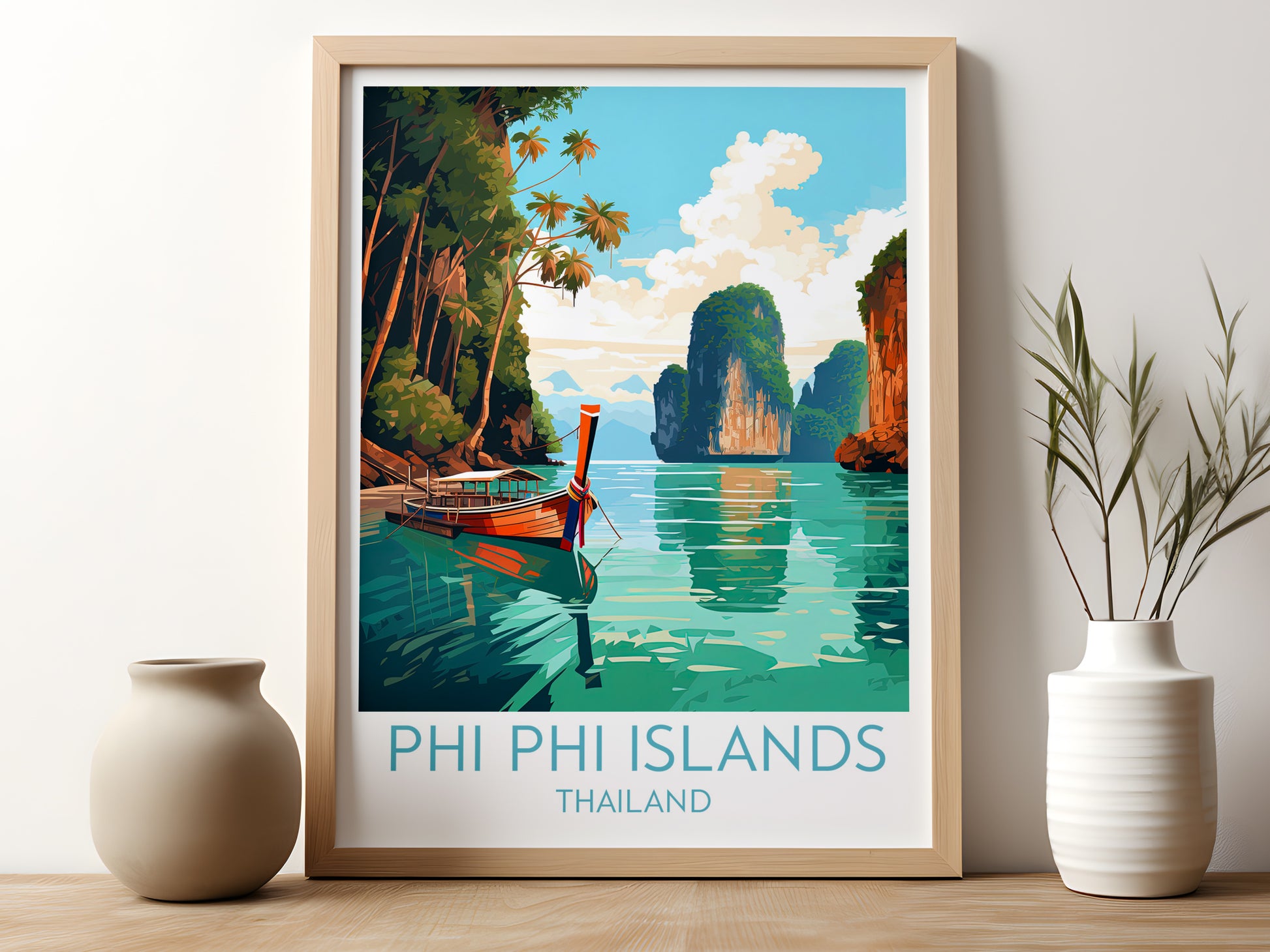 phi phi islands travel poster for kitchen thailand