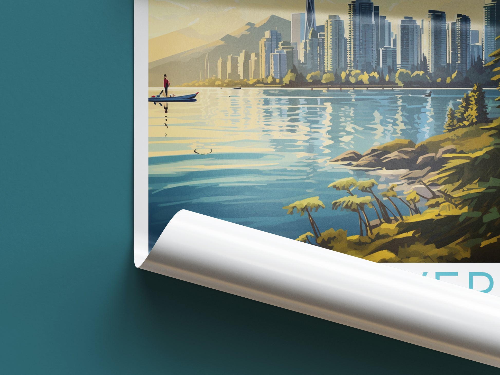 vancouver travel poster roll up canada