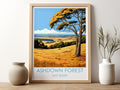 ashdown forest travel poster for kitchen east sussex