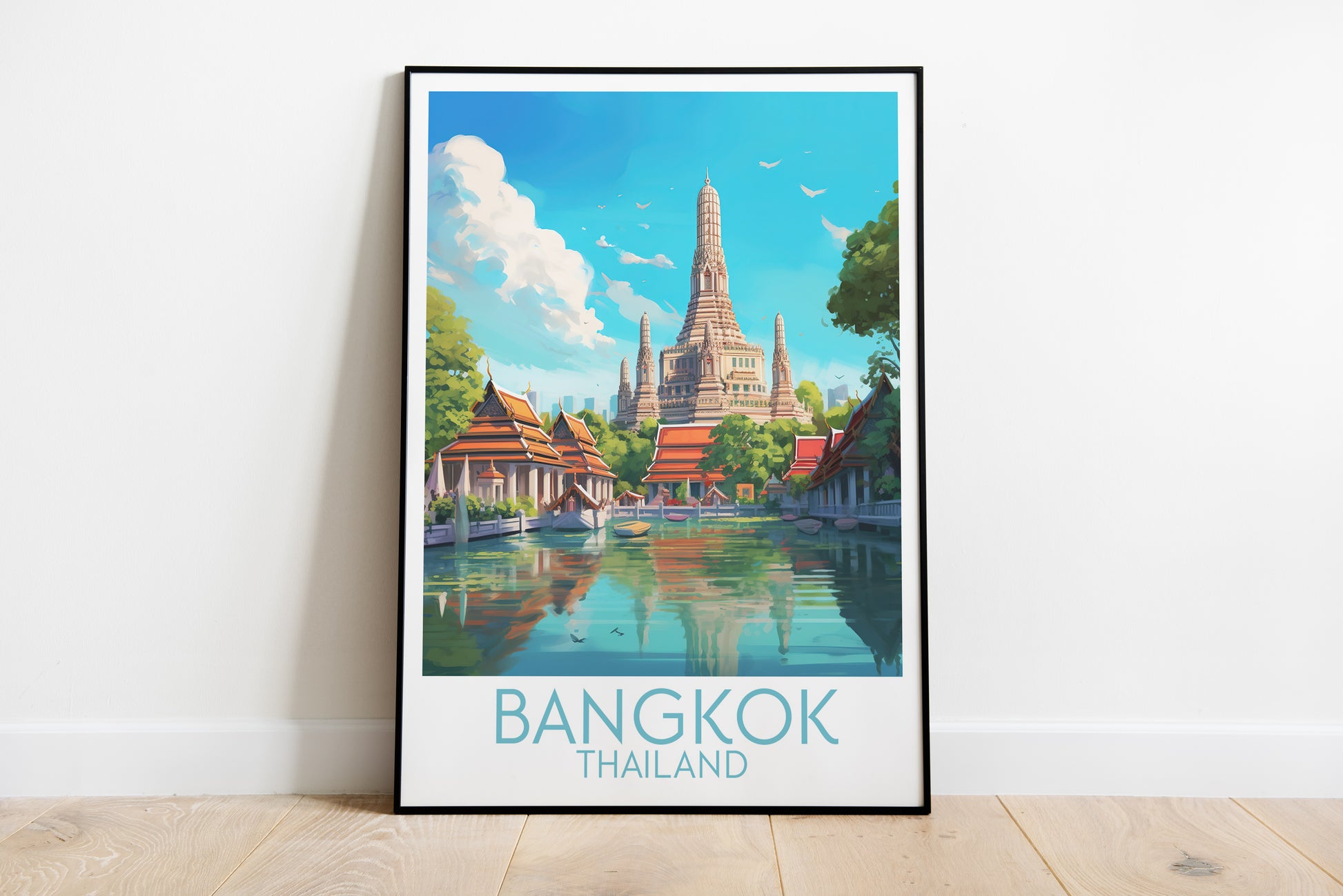 bangkok travel poster on the ground thailand