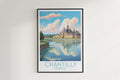 chantilly travel poster hanged on the wall france