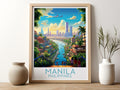 manila travel poster for kitchen philippines