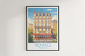 rennes travel poster hanged on the wall france