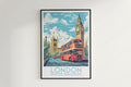 london travel poster hanged on the wall united kingdom