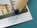 pisa travel poster rolled italy