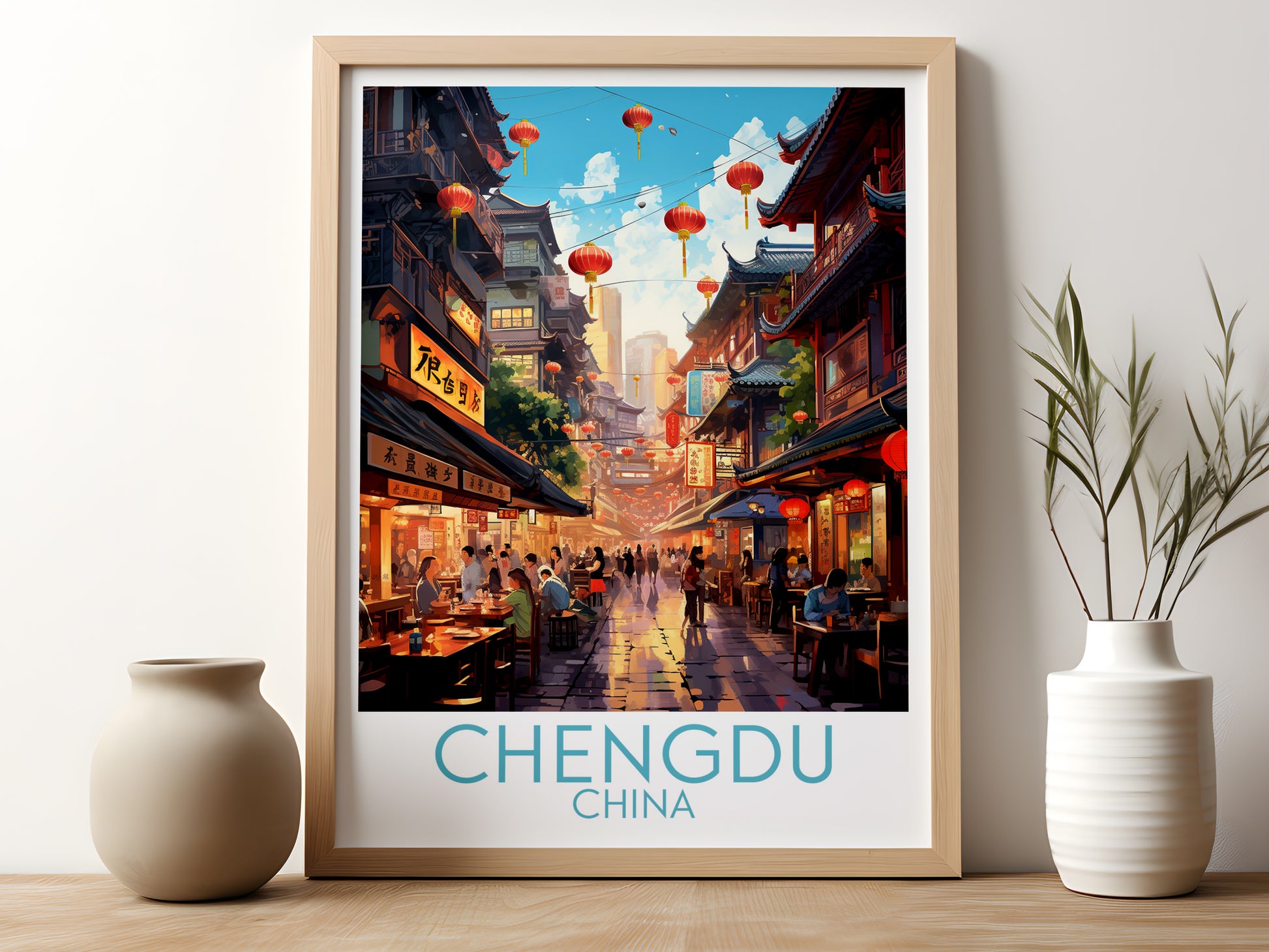 chengdu travel poster for kitchen china