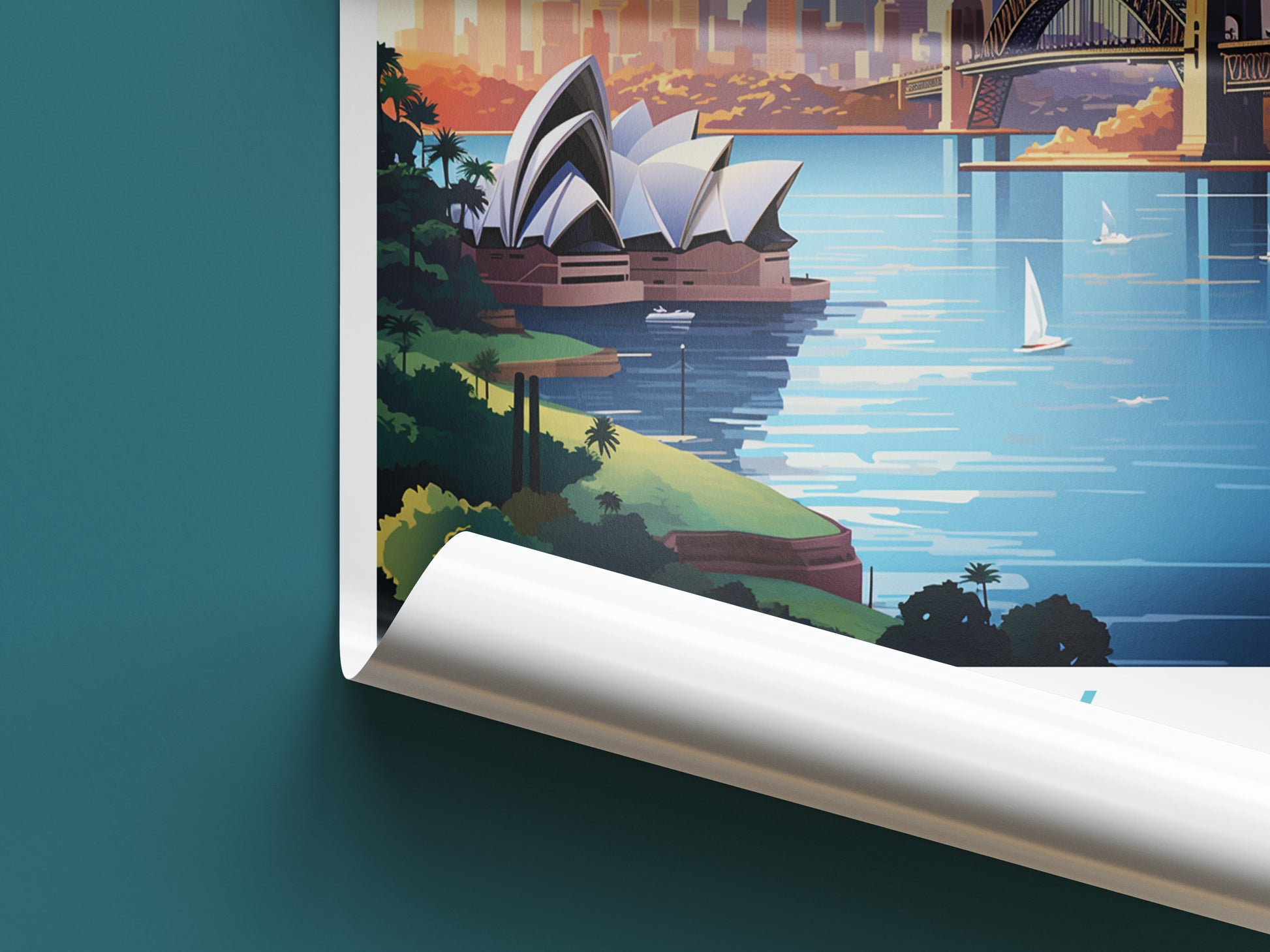 sydney travel poster roll up australia