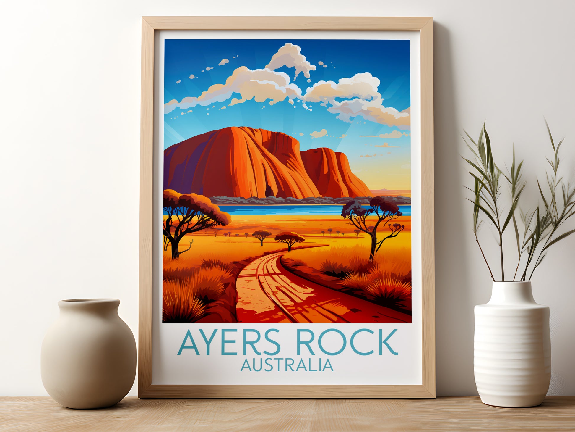 ayers rock travel poster for kitchen australia