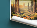 sequoia travel poster roll up national park