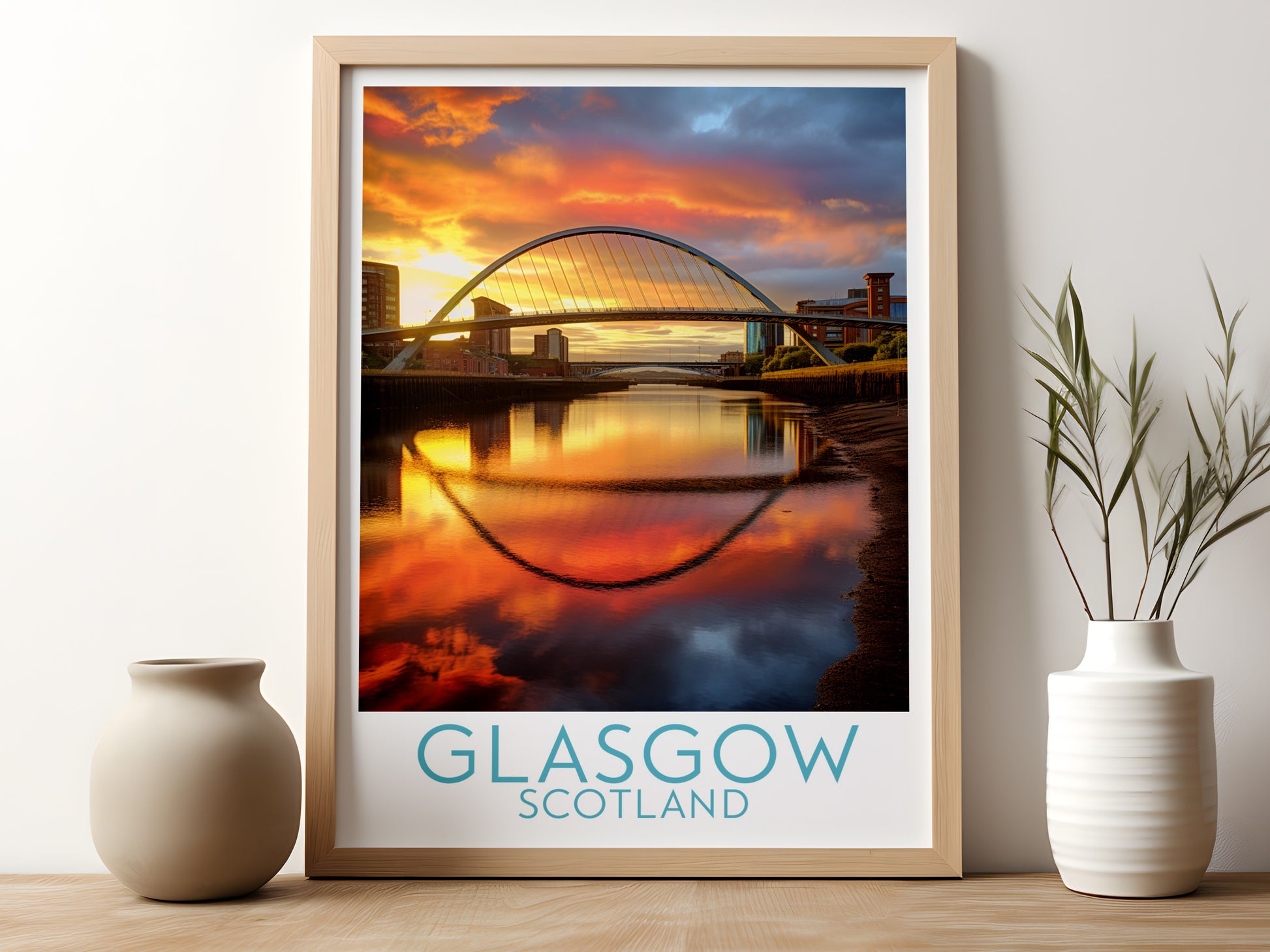 glasgow travel poster for kitchen scotland