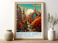 buenos aires travel poster for kitchen argentina