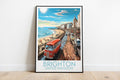 brighton travel poster on the ground united kingdom