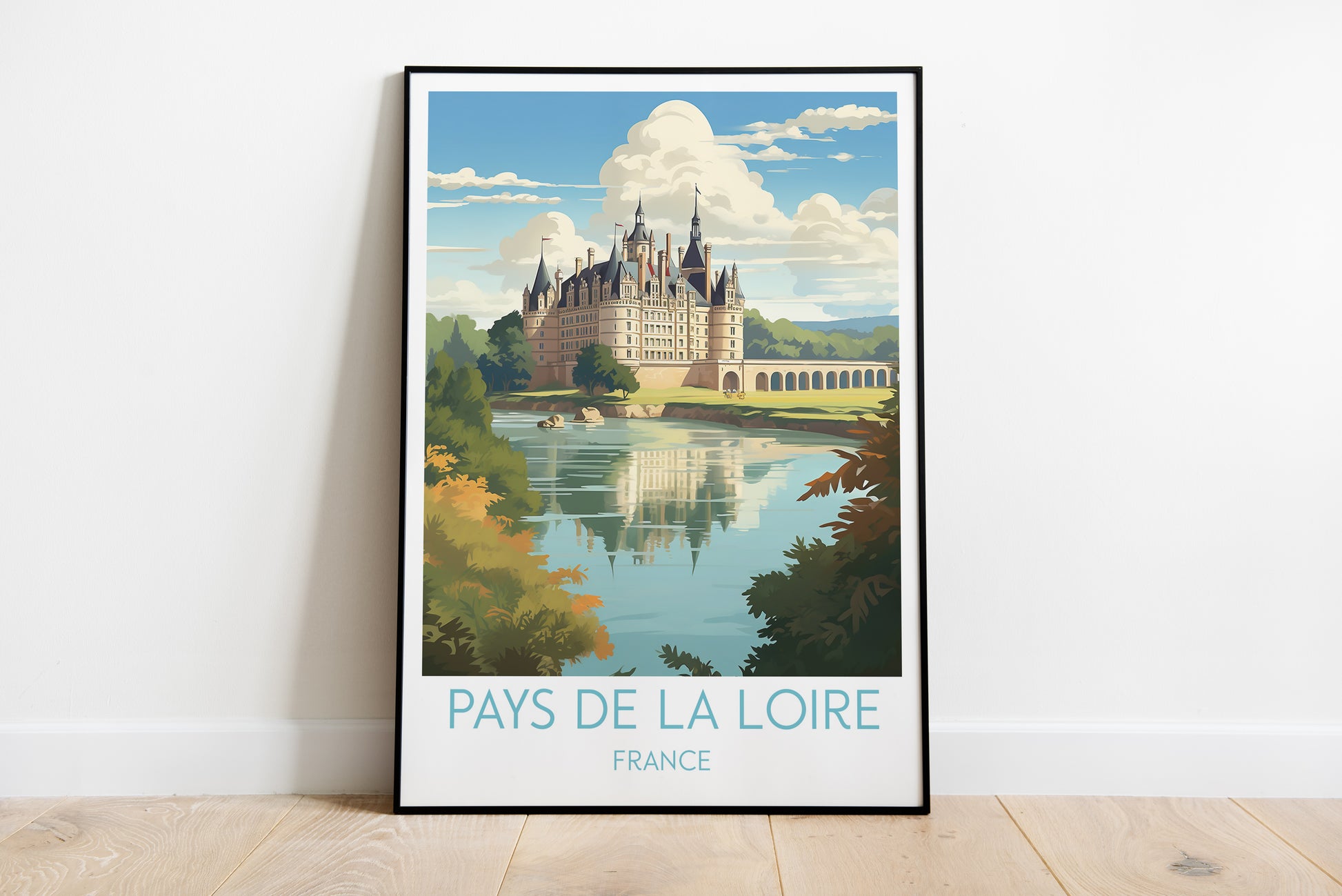 pays de la loire travel poster on the ground france