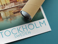 stockholm travel poster rolled sweden