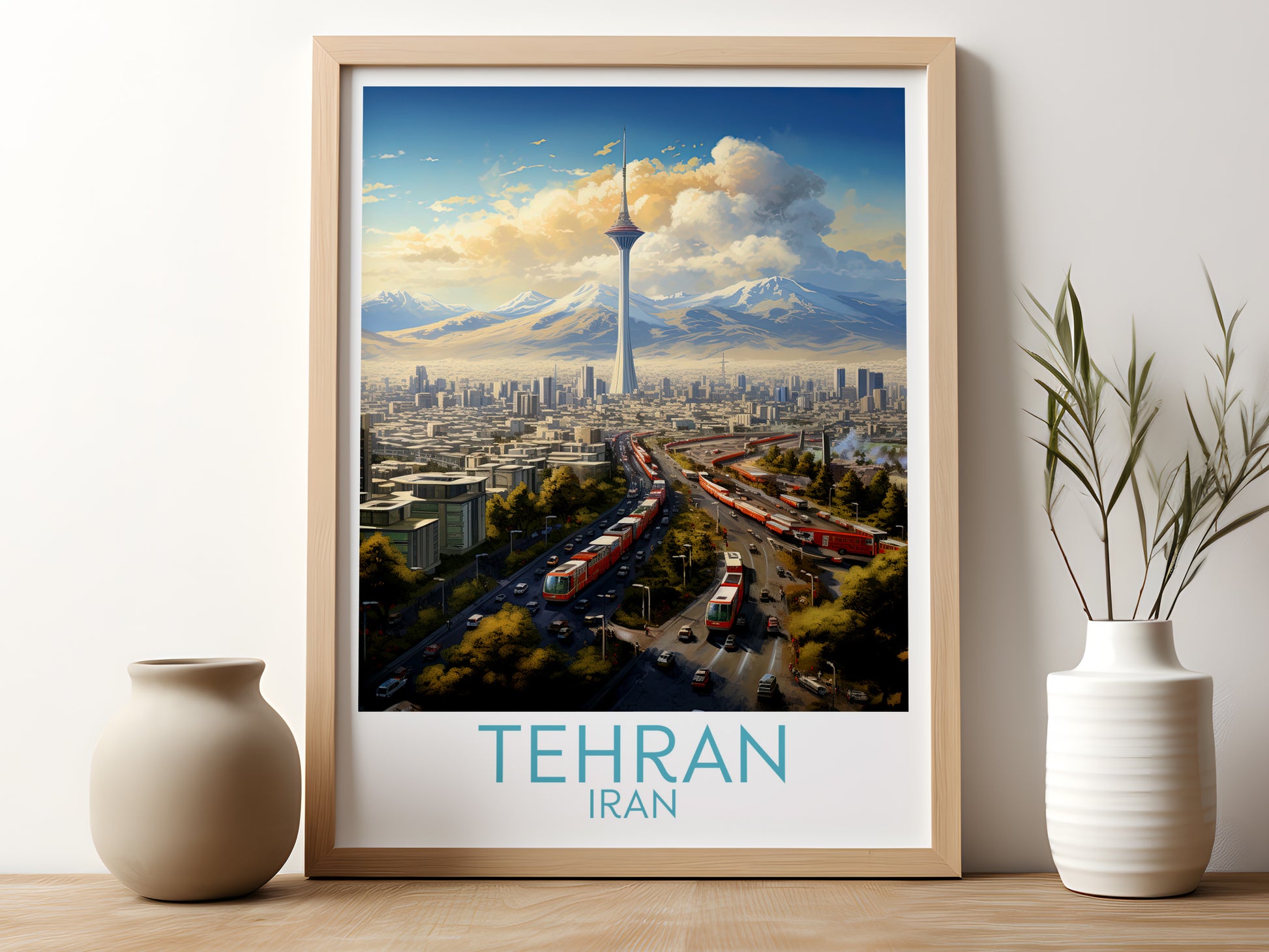 tehran travel poster for kitchen iran