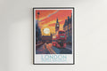 london travel poster hanged on the wall united kingdom