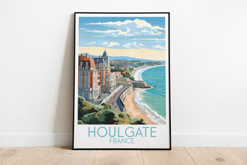 houlgate travel poster on the ground france