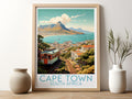 cape town travel poster for kitchen south africa