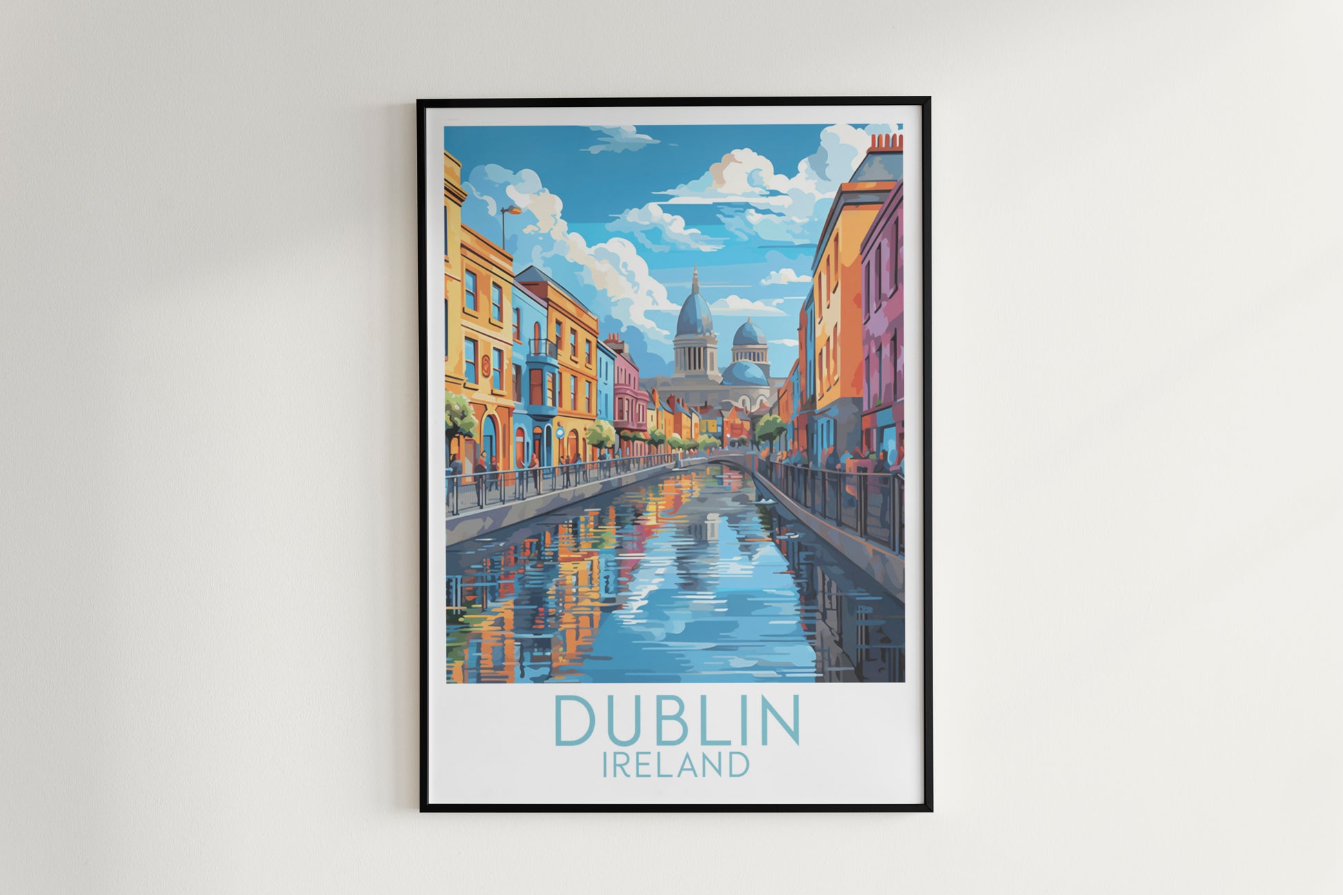 dublin travel poster hanged on the wall ireland