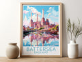 battersea travel poster for kitchen england