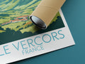 le vercors travel poster rolled france