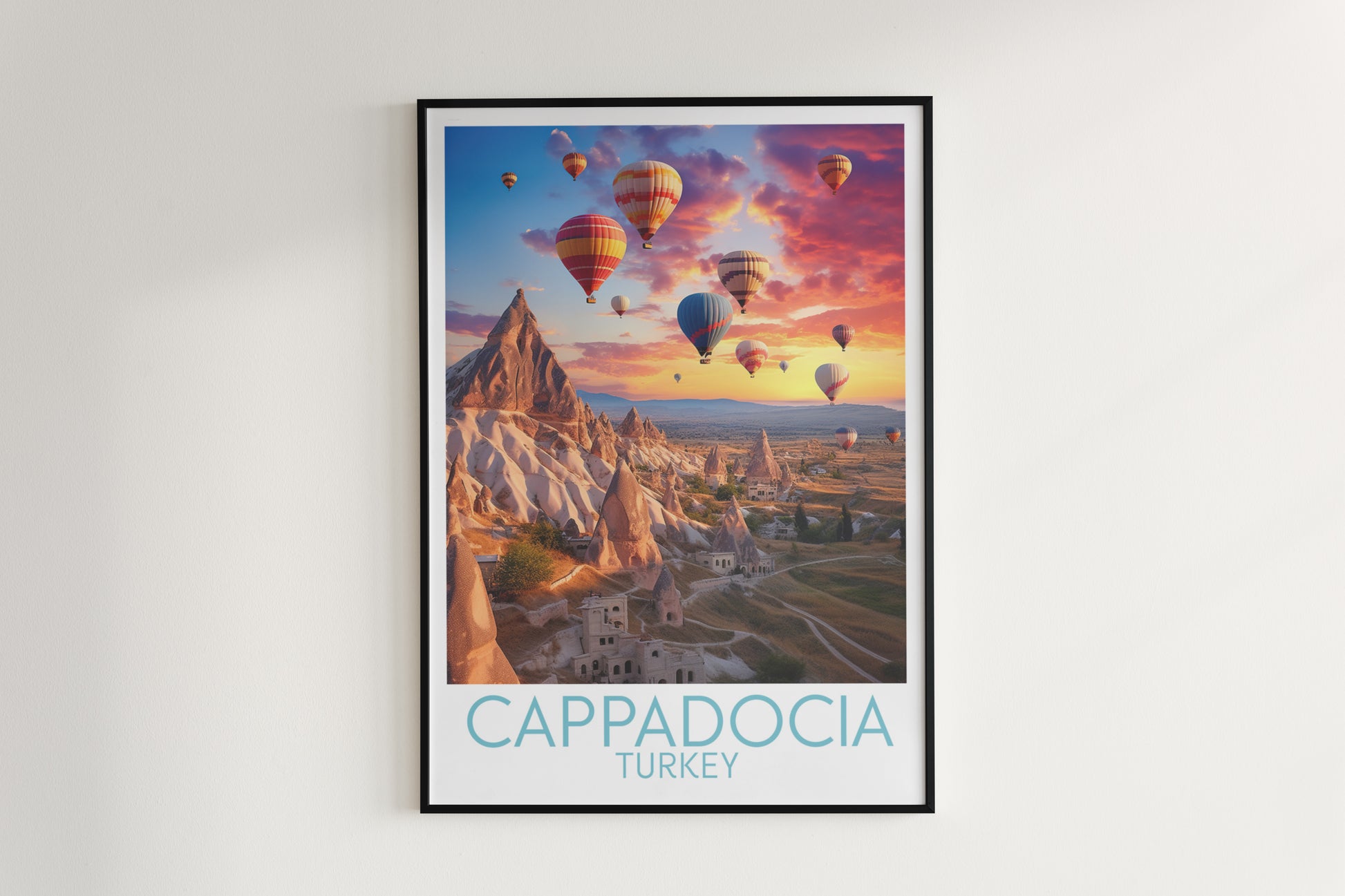 cappadocia travel poster hanged on the wall turkey