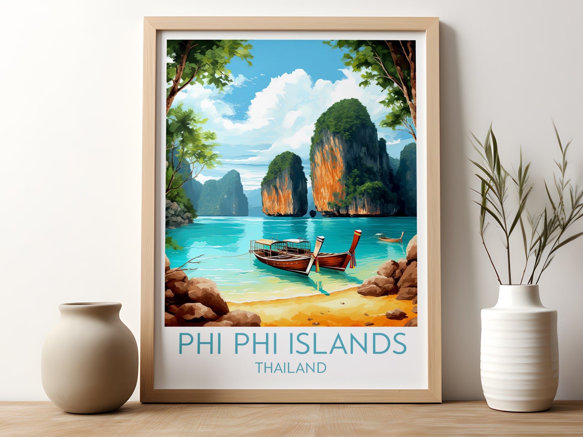 phi phi islands travel poster for kitchen thailand