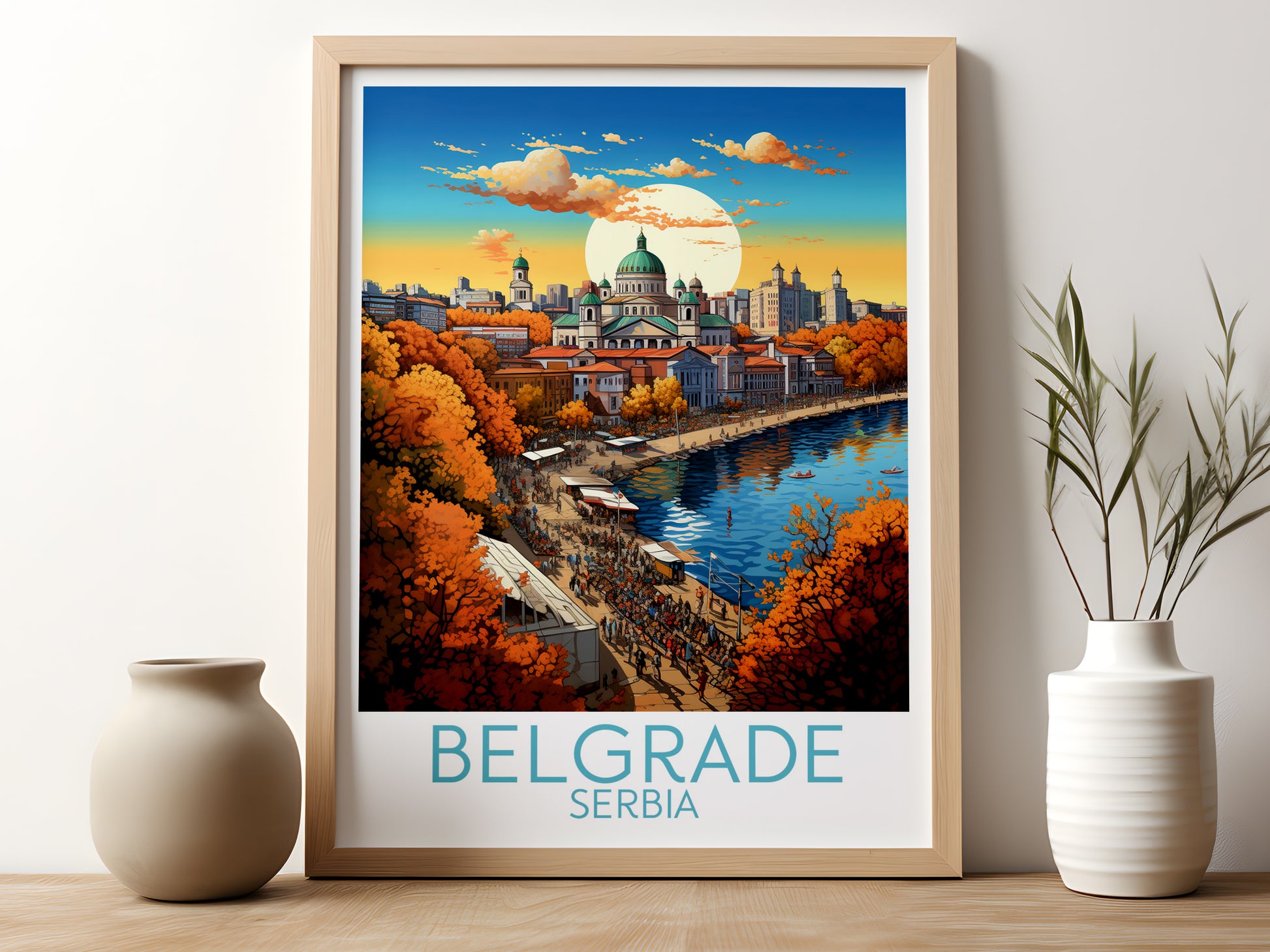 belgrade travel poster for kitchen serbia