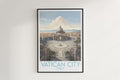 vatican city travel poster hanged on the wall italy