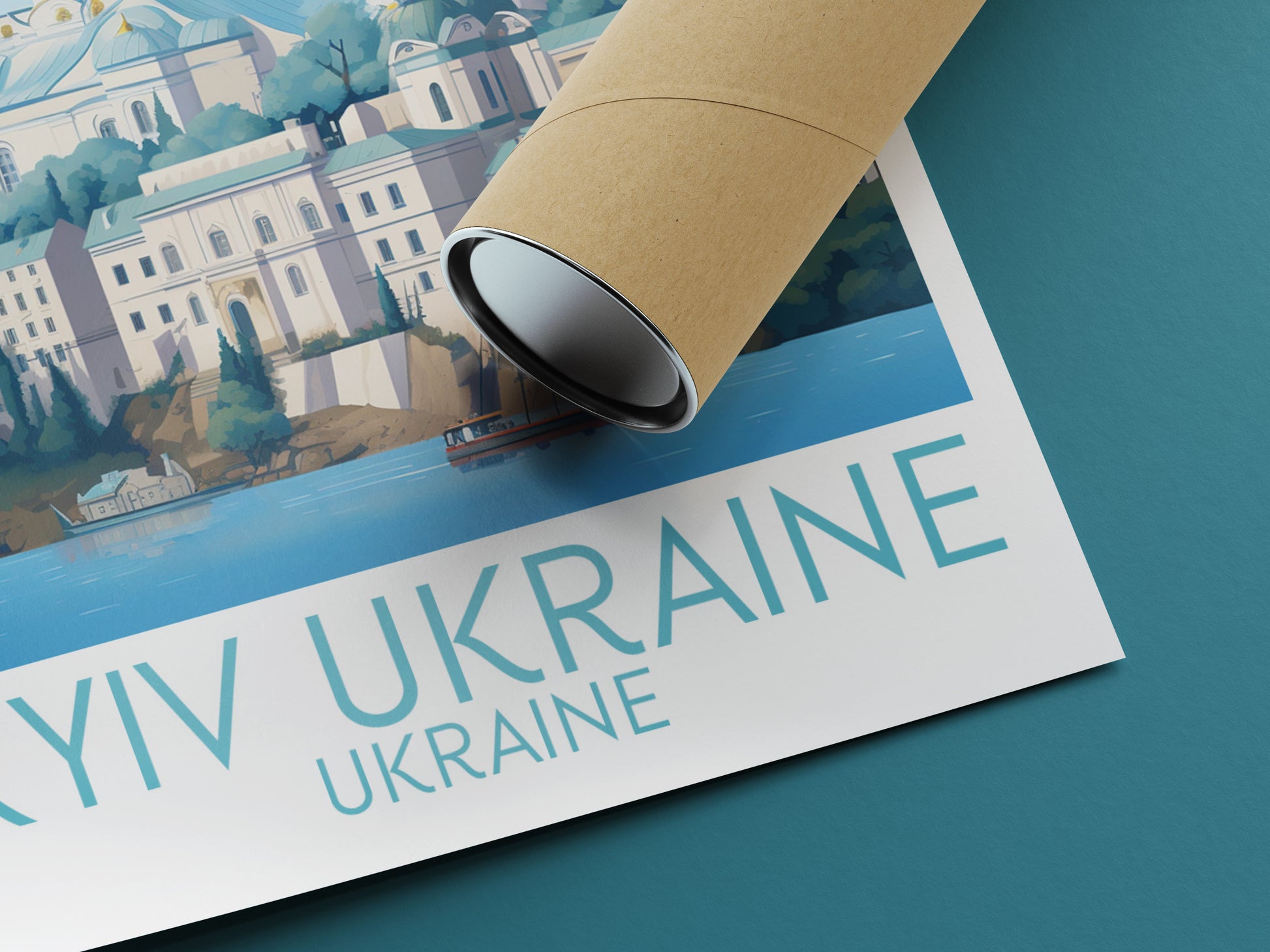 kyiv ukraine travel poster rolled ukraine