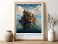 lake maggiore travel poster for kitchen italy