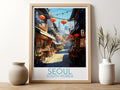 seoul travel poster for kitchen south korea