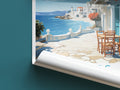 mykonos travel poster roll up greece