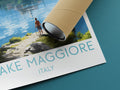 lake maggiore travel poster rolled italy