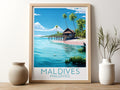 maldives travel poster for kitchen maldives