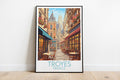 troyes travel poster on the ground france