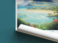 mauritius travel poster roll up indian ocean